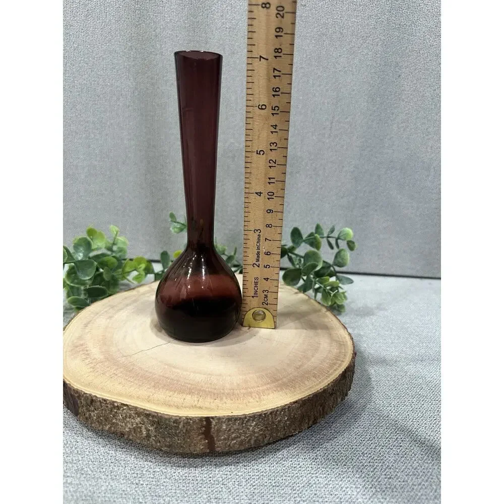 Vintage Amethyst Purple Bud Vase 7.5